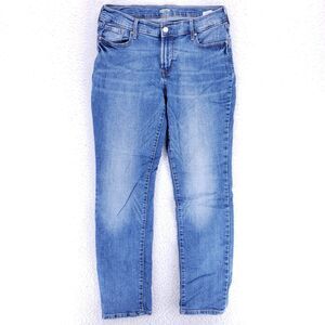 Old Navy Jean Denim Cotton Women Size 8 Blue Straight Stretch VTG Mid Rise Slim